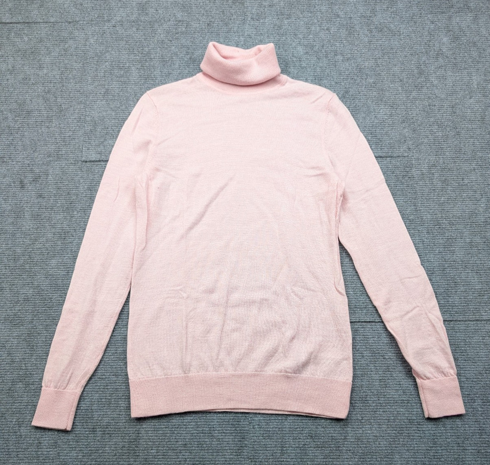 Lord & Taylor Turtleneck Sweater Women Medium Pink Lightweight Base Layer Career